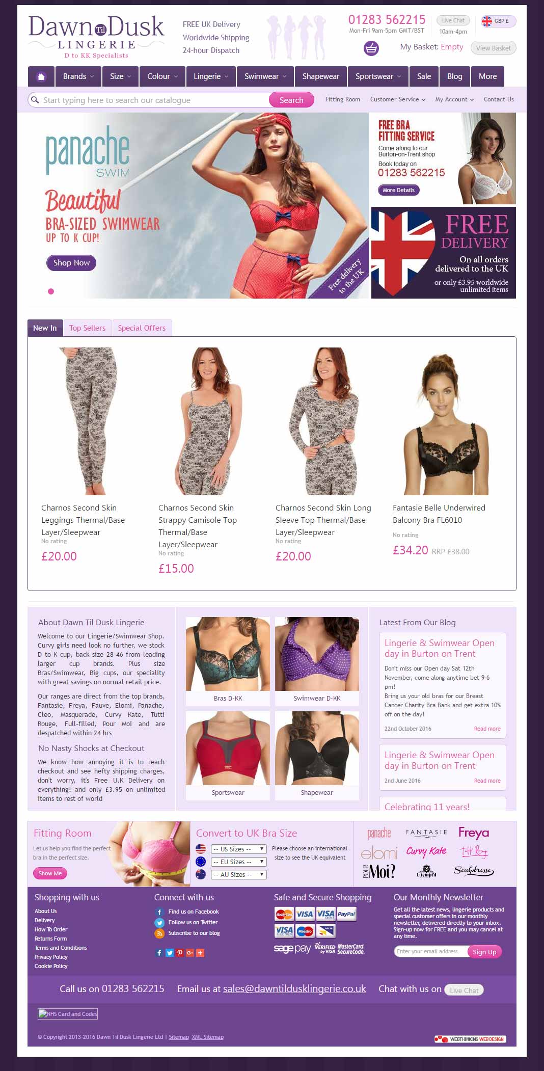 eCommerce Web Design lingerie site